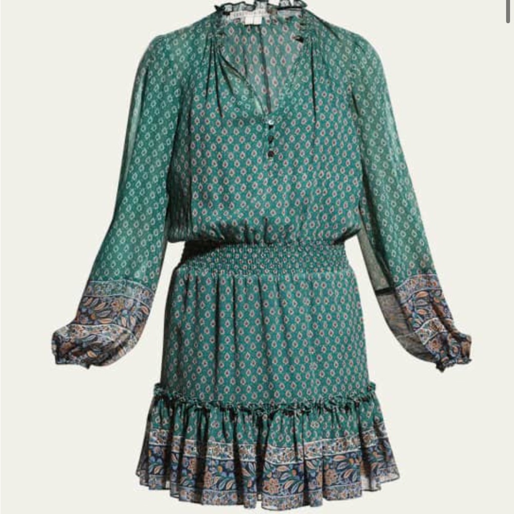 NWT Veronica Beard Destiny Dress Seaglass/Multi (100% silk)